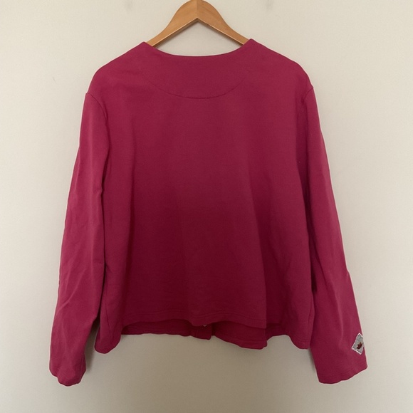 Disney Store Pink Disney Winnie the Pooh & Piglet Pearl Snap Sweatshirt Sz XXL - Picture 5 of 11